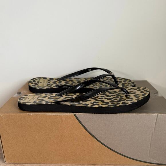 Kate Spade New York Nova Leopard Print Flip Flops- SZ W 9 - Picture 2 of 11